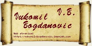 Vukomil Bogdanović vizit kartica
